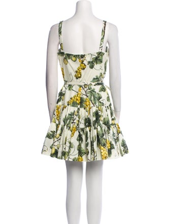 Oscar de la Renta Floral Print Mini Dress