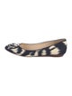 Oscar de la Renta Canvas Printed Ballet Flats