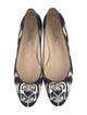 Oscar de la Renta Canvas Printed Ballet Flats