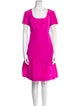 Oscar de la Renta Scoop Neck Knee-Length Dress