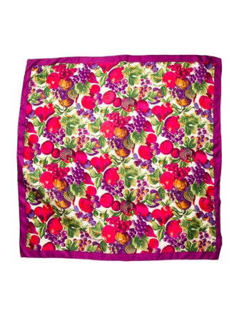 Oscar de la Renta Silk Floral Print Scarf
