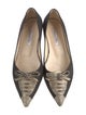 Oscar de la Renta Canvas Crystal Embellishments Ballet Flats