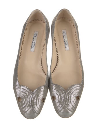 Oscar de la Renta Suede Ballet Flats