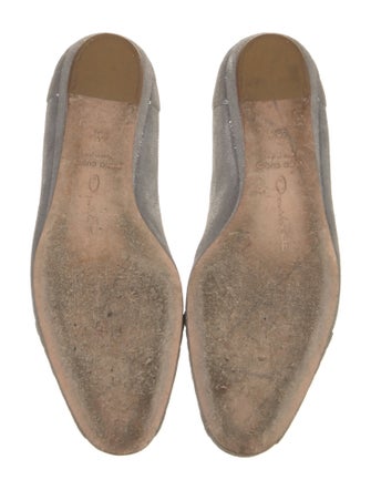 Oscar de la Renta Suede Ballet Flats