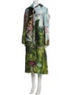 Oscar de la Renta 2022 Printed Trench Coat