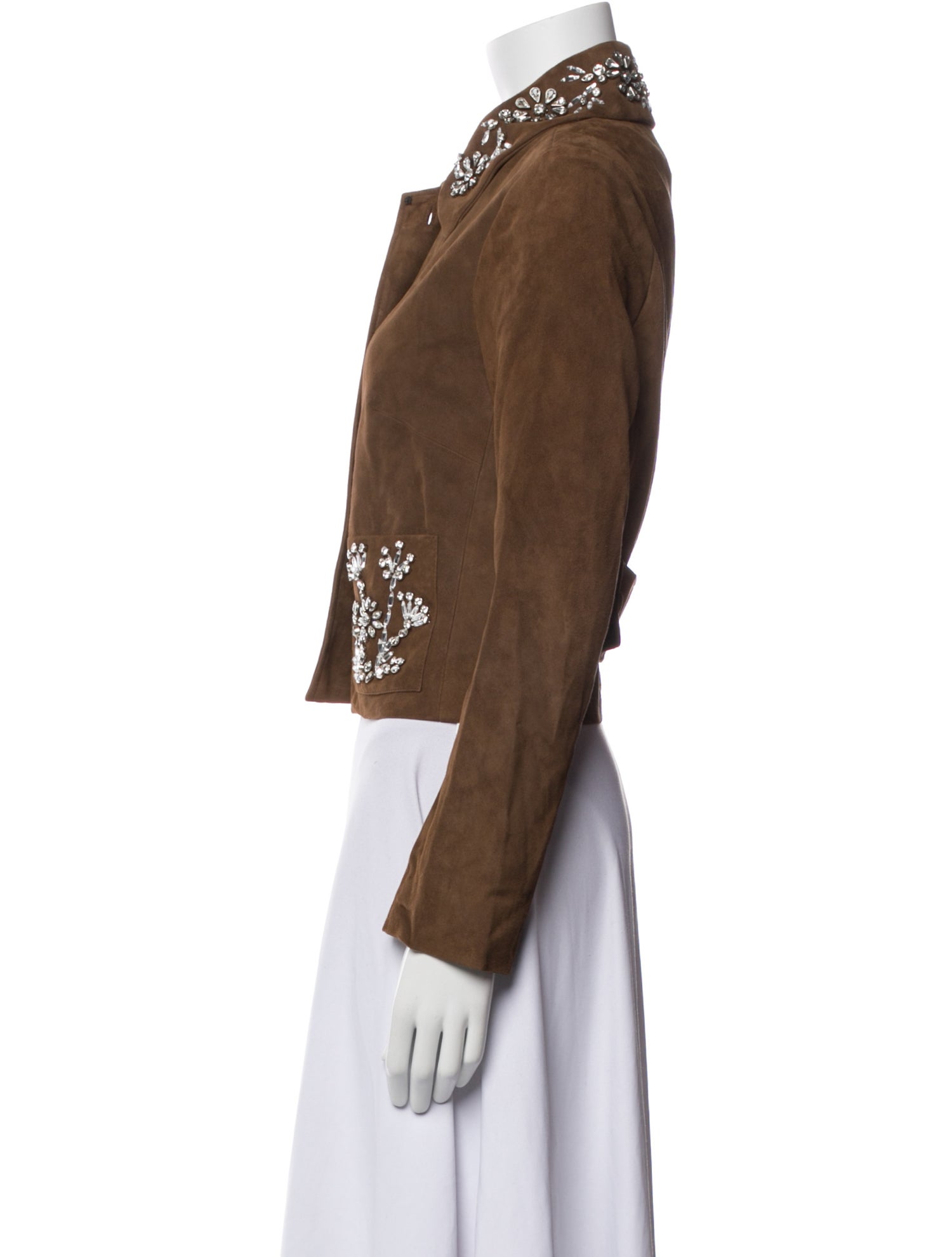 Oscar de la Renta 2025 Lamb Leather Evening Jacket