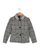 Oscar de la Renta Wool Checkprint Coat