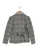 Oscar de la Renta Wool Checkprint Coat