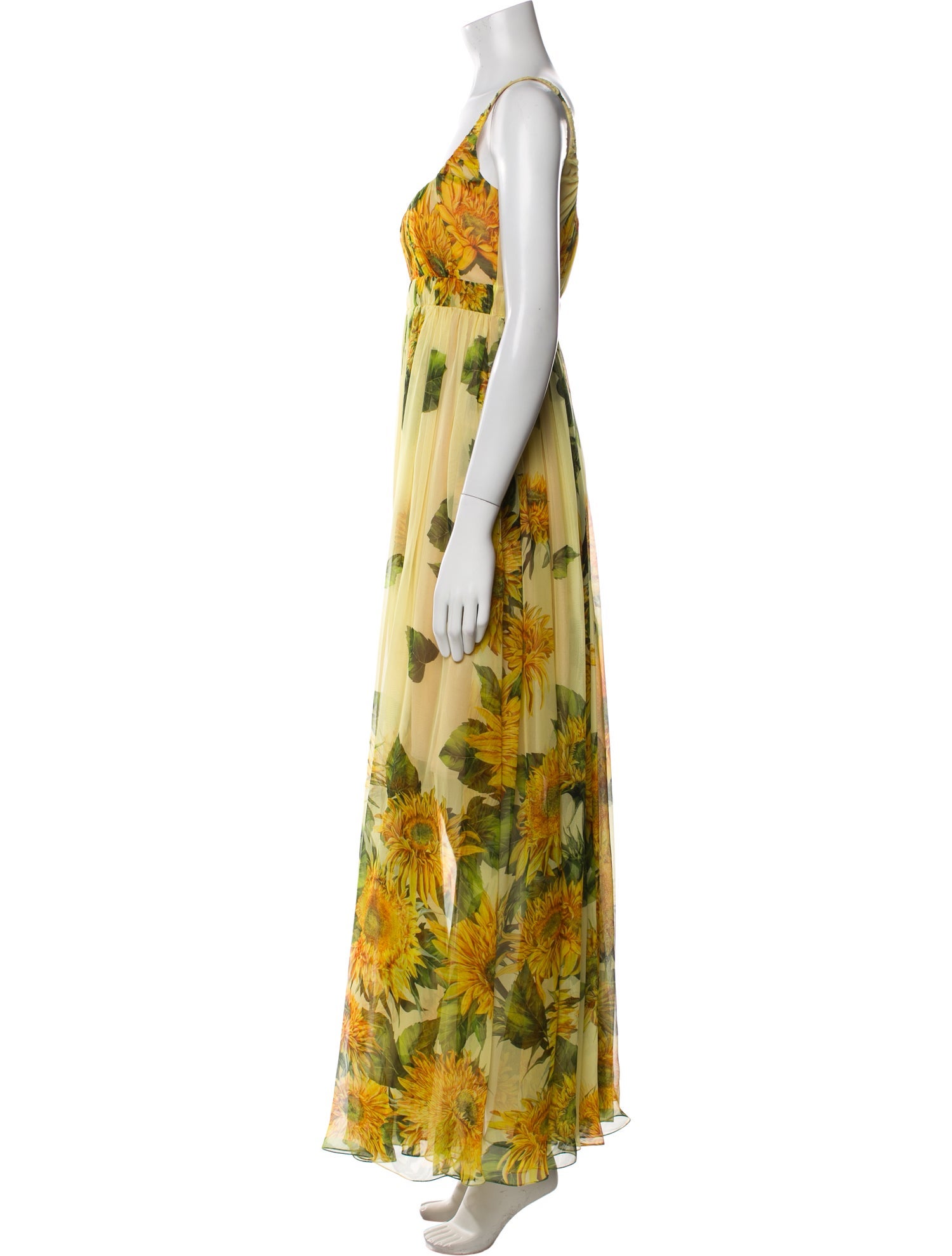 Oscar de la Renta Printed Long Dress