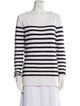 Oscar de la Renta Silk Striped Sweater