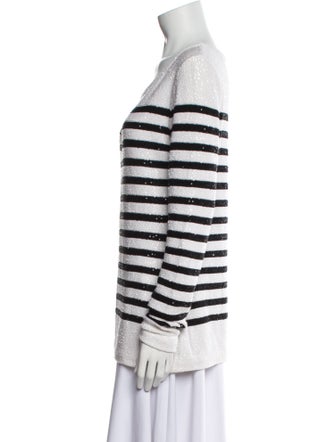 Oscar de la Renta Silk Striped Sweater