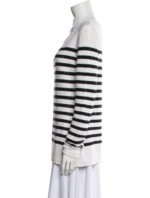 Oscar de la Renta Silk Striped Sweater