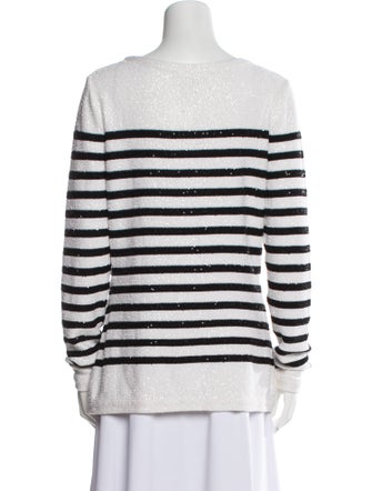 Oscar de la Renta Silk Striped Sweater