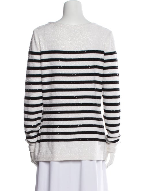 Oscar de la Renta Silk Striped Sweater