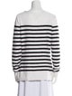 Oscar de la Renta Silk Striped Sweater