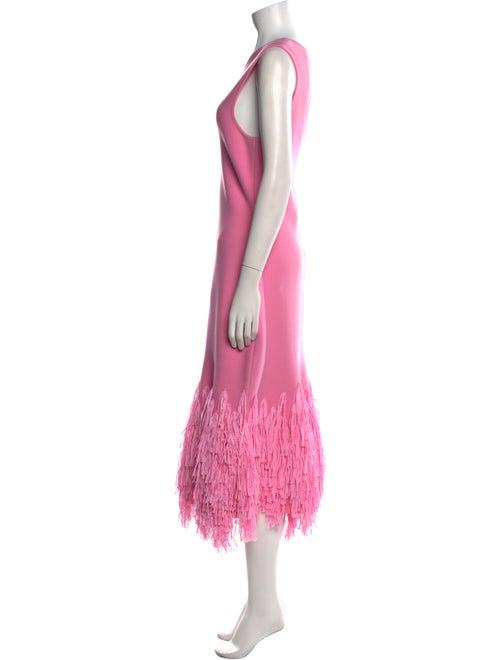 Oscar de la Renta Scoop Neck Long Dress