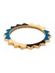 Oscar de la Renta Enamel Spiked Bangle Bracelet