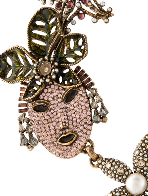 Oscar de la Renta Faux Pearl, Crystal & Glass Collar Necklace