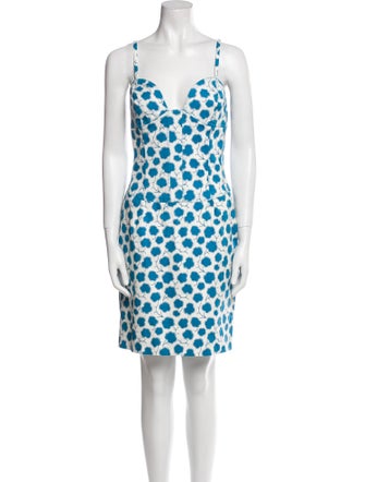 Oscar de la Renta Printed Mini Dress
