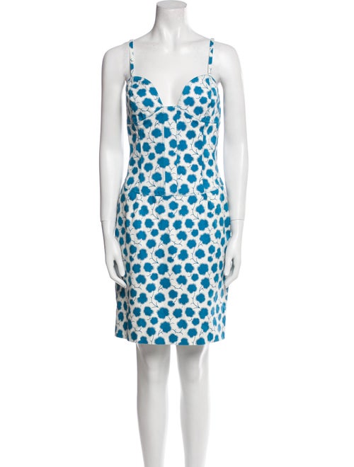 Oscar de la Renta Printed Mini Dress