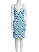 Oscar de la Renta Printed Mini Dress