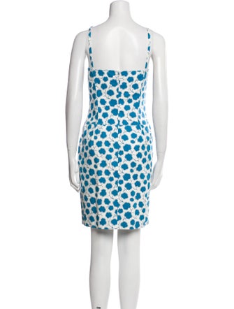 Oscar de la Renta Printed Mini Dress