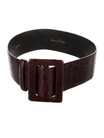 Oscar de la Renta Wide Leather Waist Belt