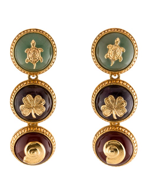 Oscar de la Renta Multi Disk Earrings
