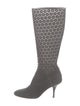 Oscar de la Renta Suede Printed Sock Boots