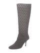 Oscar de la Renta Suede Printed Sock Boots