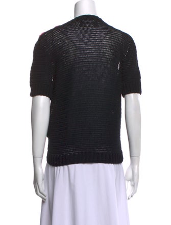 Oscar de la Renta Patterned Crew Neck Top