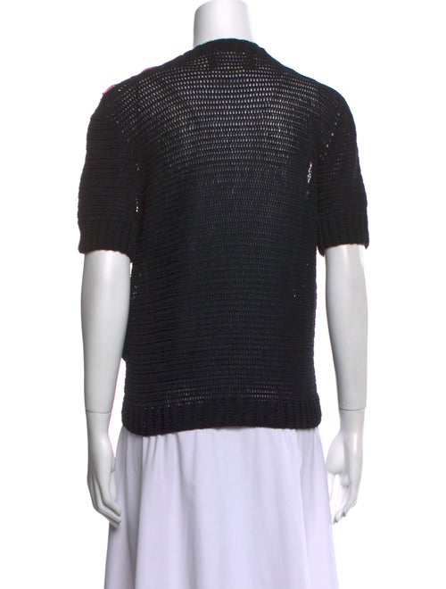 Oscar de la Renta Patterned Crew Neck Top