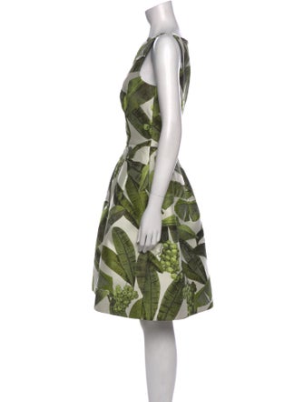 Oscar de la Renta Printed Knee-Length Dress