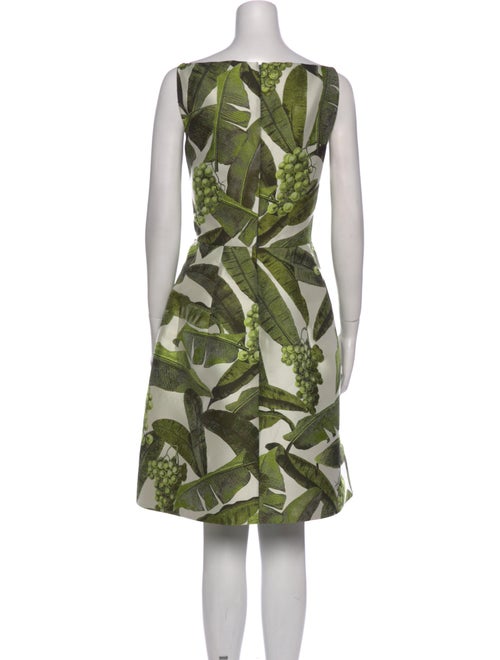Oscar de la Renta Printed Knee-Length Dress