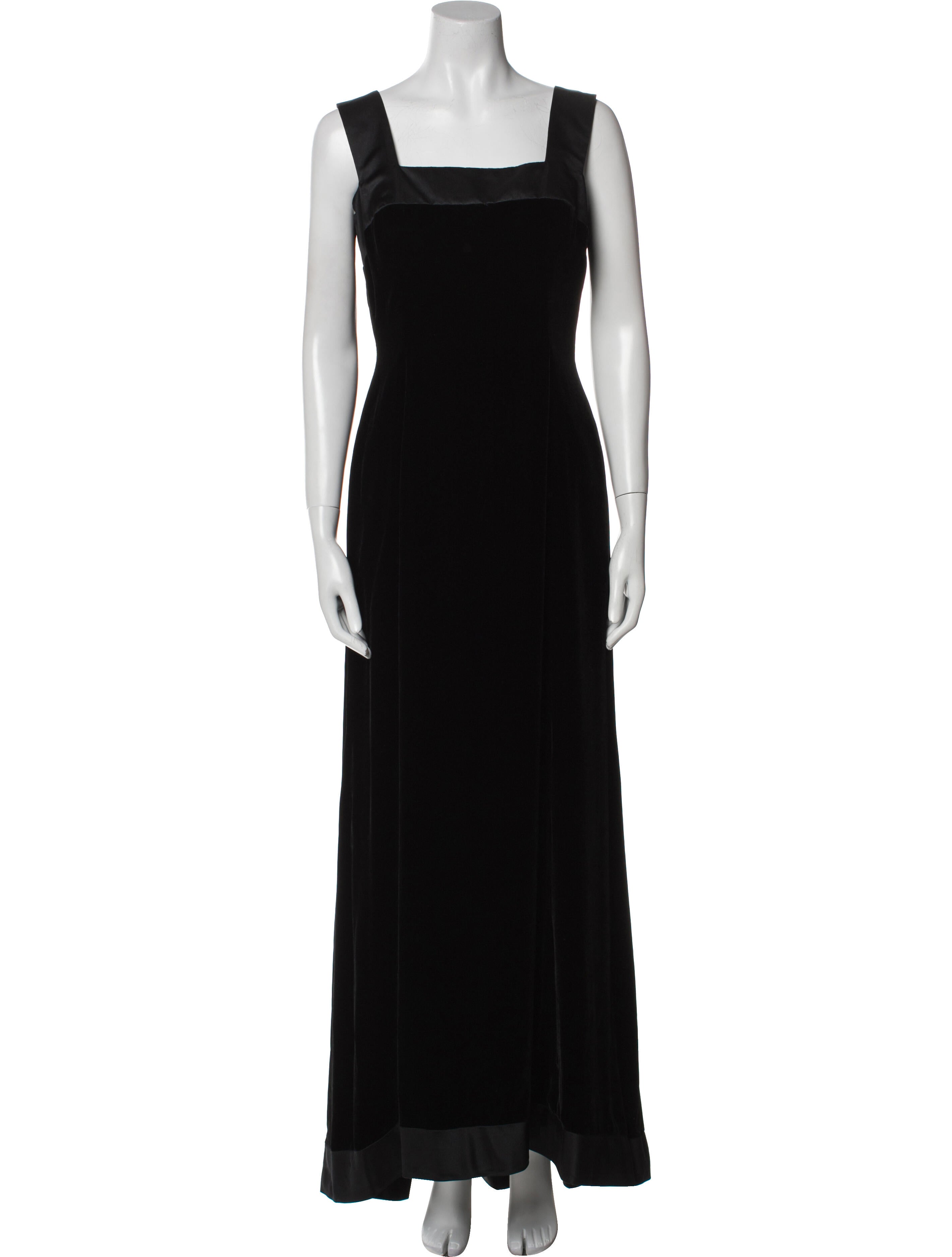 Oscar de la Renta Square Neckline Long Dress