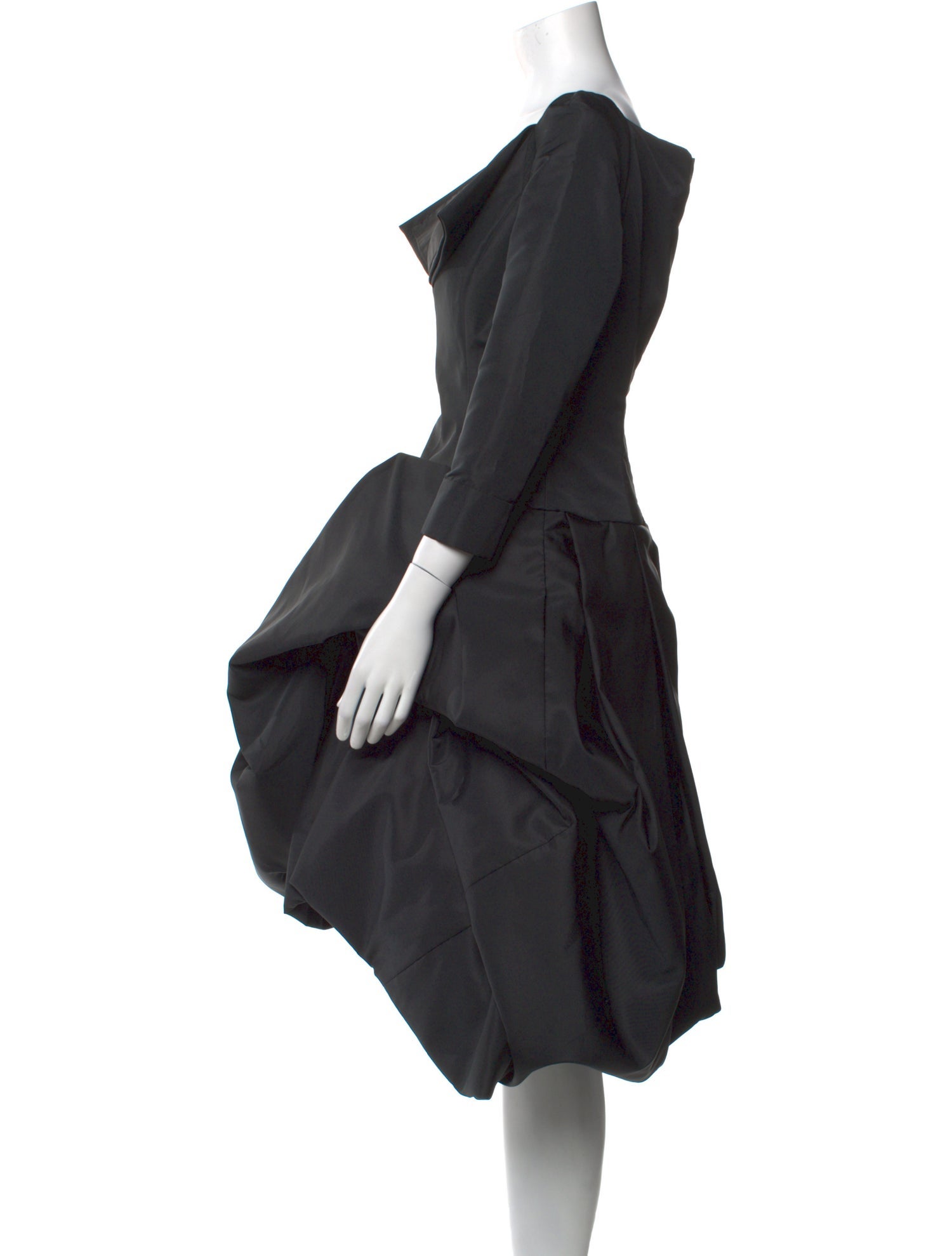 Oscar de la Renta V-Neck Knee-Length Dress