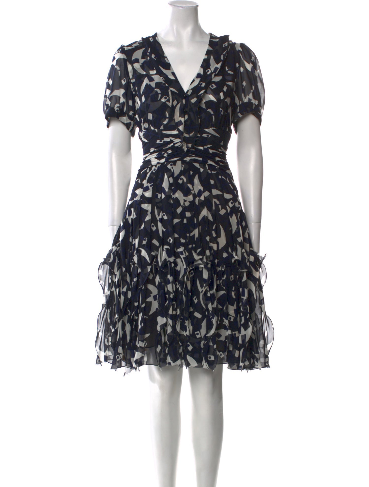 Oscar de la Renta Silk Knee-Length Dress