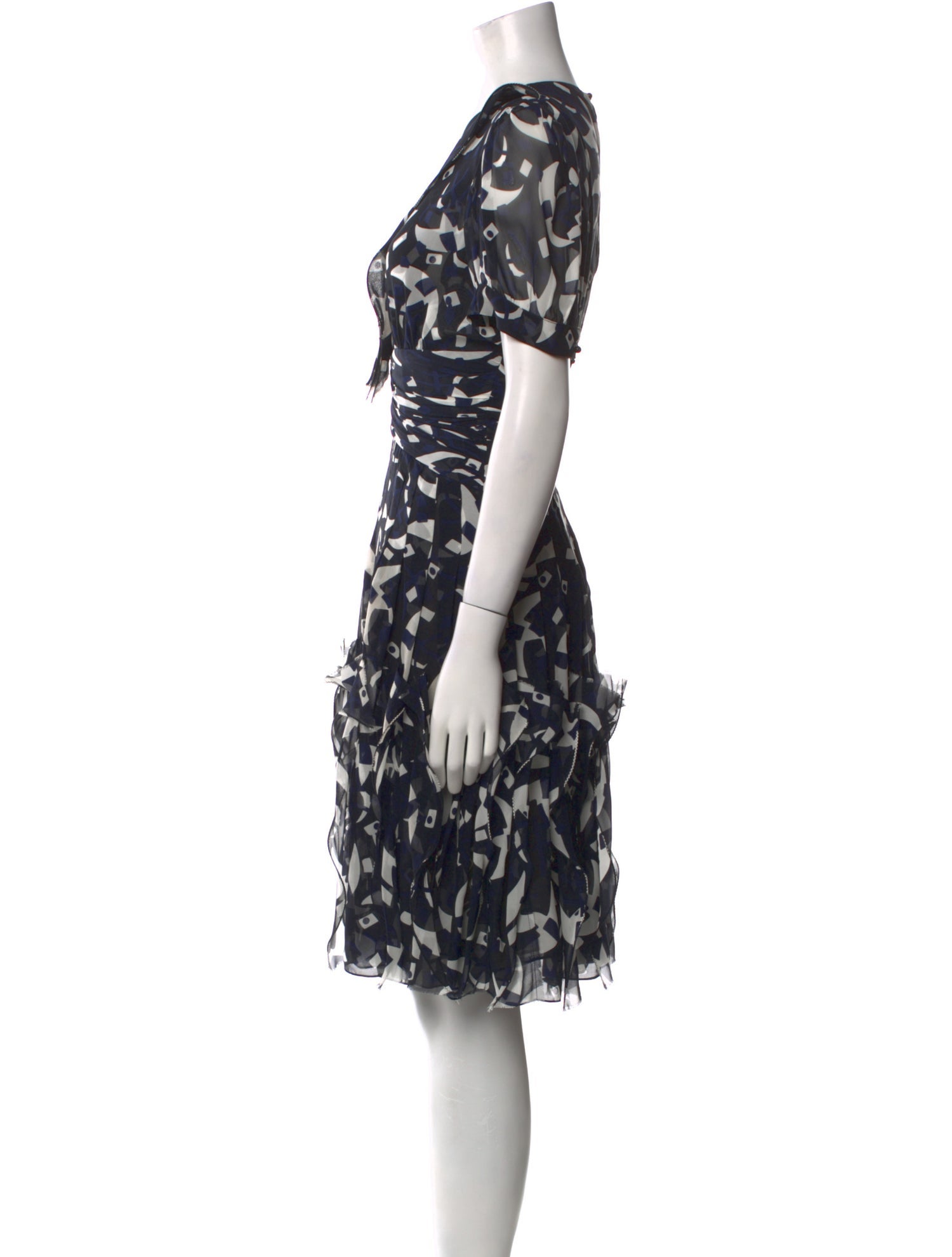 Oscar de la Renta Silk Knee-Length Dress
