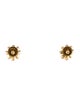 Oscar de la Renta Crystal Flower Stud Earrings