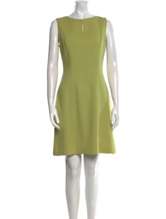 Oscar de la Renta Wool Knee-Length Dress