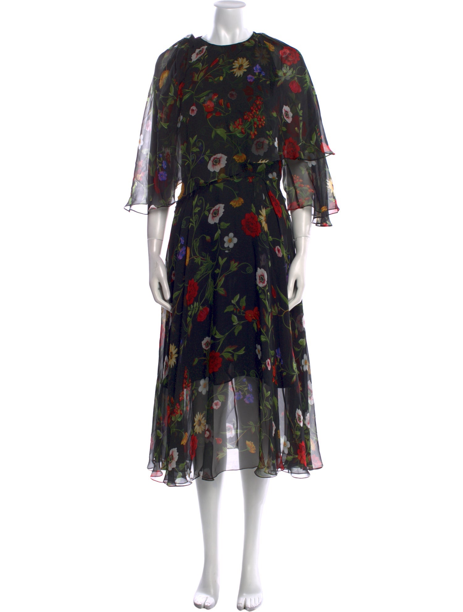 Oscar de la Renta Silk Long Dress