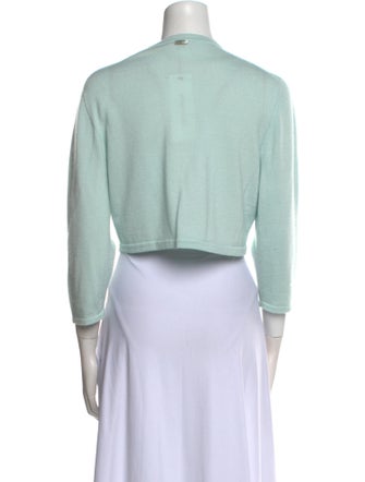 Oscar de la Renta Cashmere Open Front Sweater