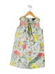 Oscar de la Renta Girls Sleeveless Floral Dress