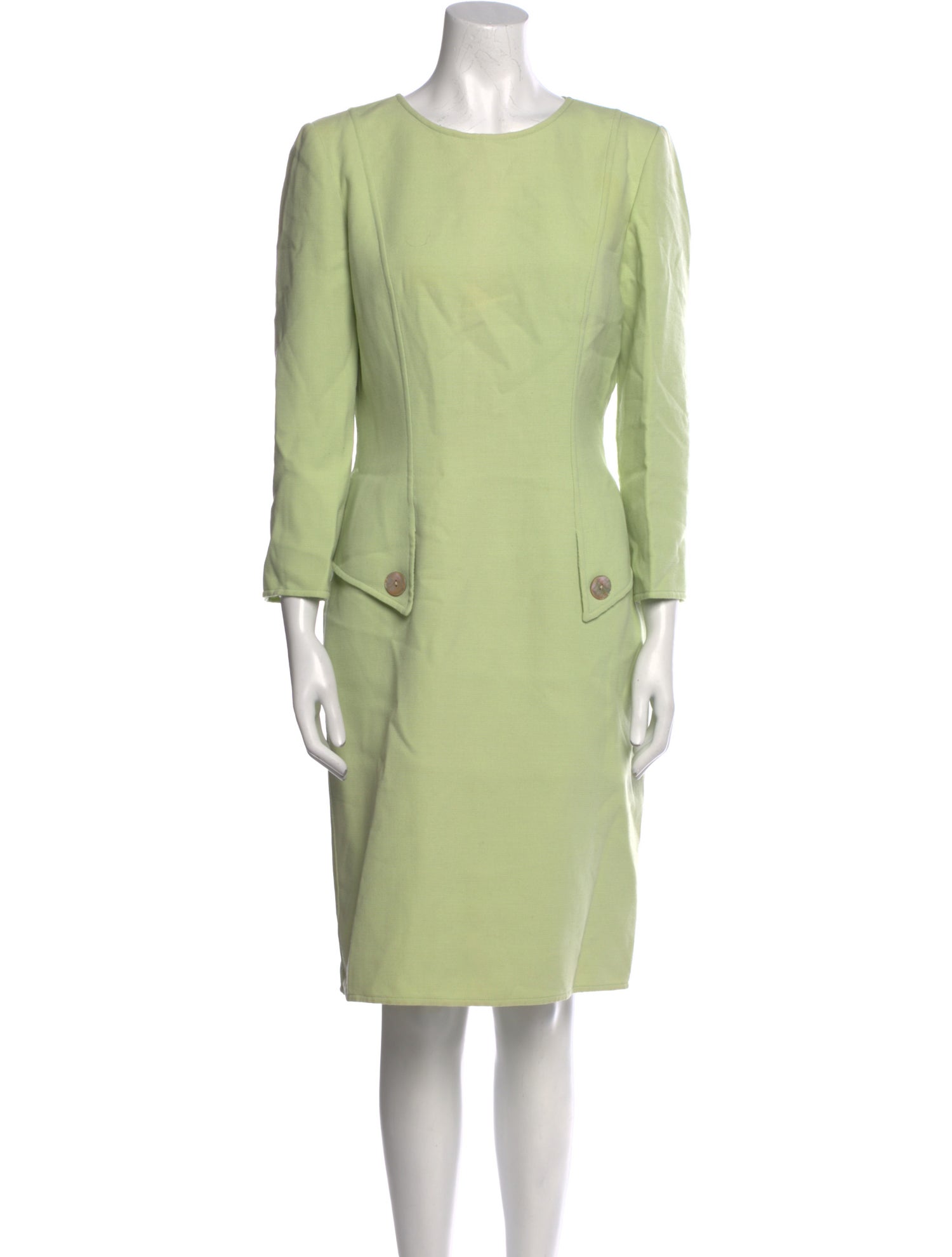 Oscar de la Renta Wool Knee-Length Dress