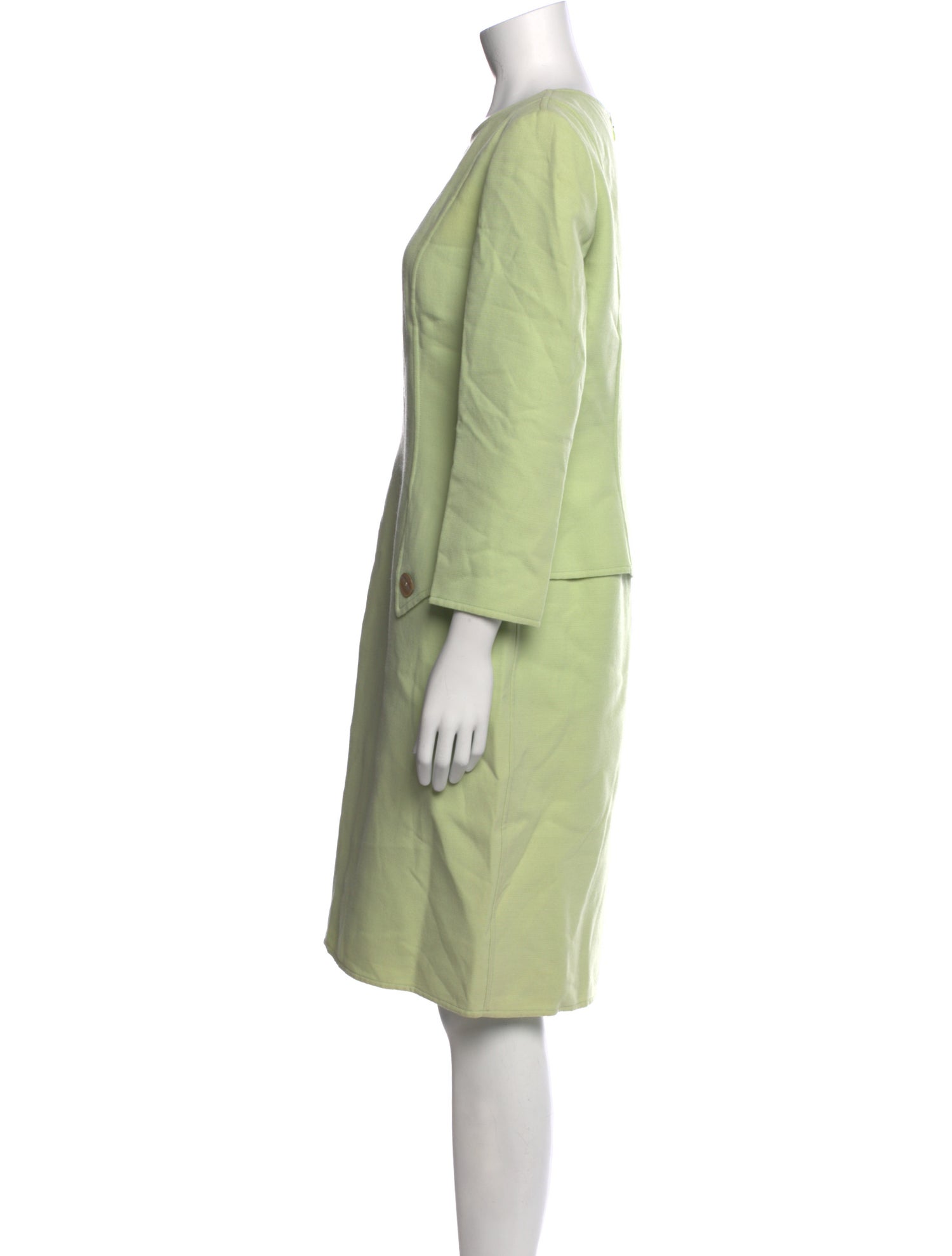 Oscar de la Renta Wool Knee-Length Dress