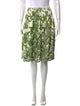 Oscar de la Renta Floral Print Knee-Length Skirt