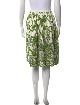 Oscar de la Renta Floral Print Knee-Length Skirt