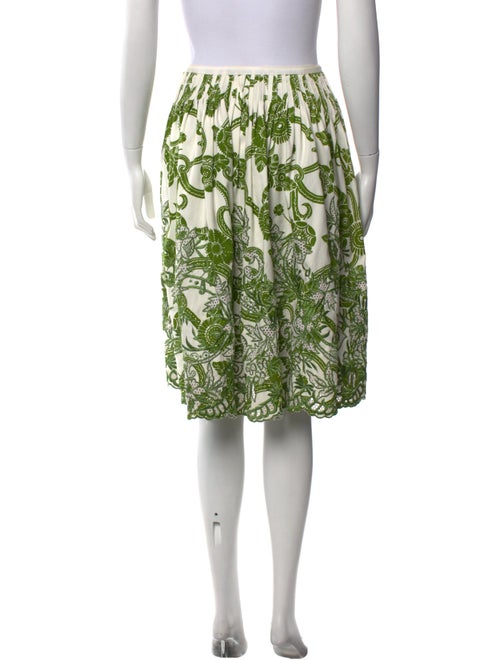 Oscar de la Renta Floral Print Knee-Length Skirt