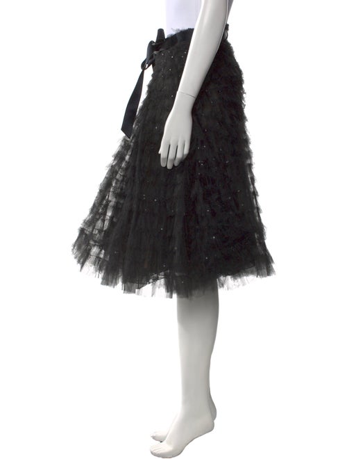 Oscar de la Renta Sequin Embellishments Knee-Length Skirt