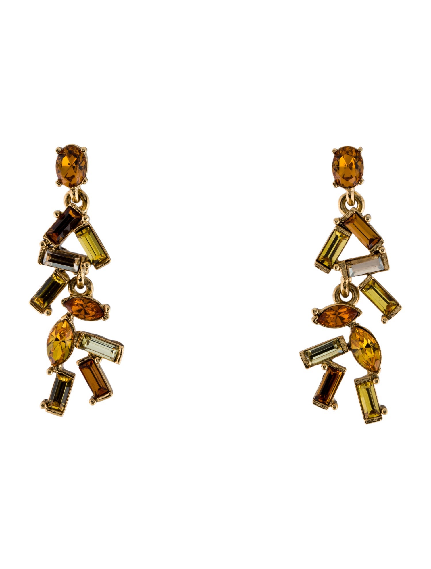 Oscar de la Renta Crystal Mini Funfetti Drop Earrings